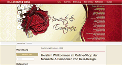 Desktop Screenshot of cela-shop.de