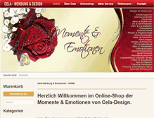 Tablet Screenshot of cela-shop.de